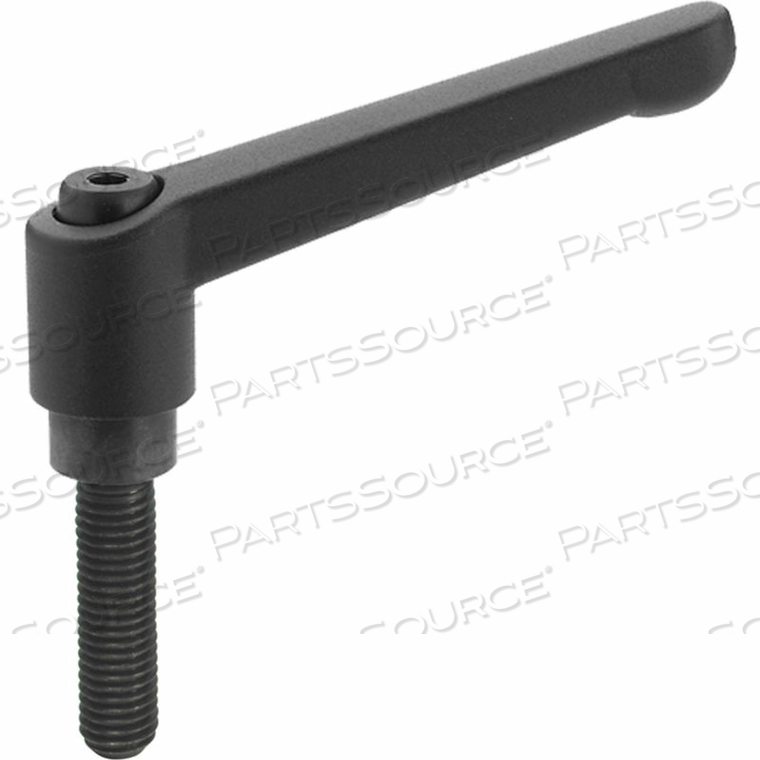 ZINC DIE CAST ADJUSTABLE LEVER W/ STEEL COMPONENTS - M10 X 32MM STUD by J.W. Winco ZINC DIE CAST ADJUSTABLE LEVER W/ STEEL COMPONENTS - M10 X 32MM STUD by J.W. Winco