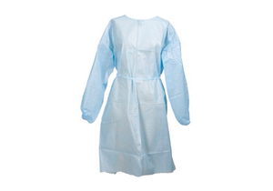 PROTECTIVE PROCEDURE GOWN, ONE SIZE FITS MOST, YELLOW, NONSTERILE, DISPOSABLE (50/CS) by McKesson