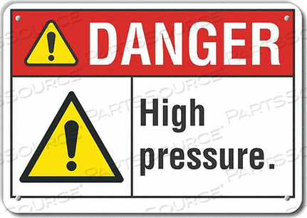 DANGER SIGN 10 W X 7 H 0.040 THICK by Lyle Signs Inc.
