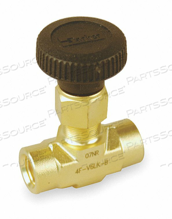 NEEDLE VALVE STRAIGHT BRASS 1/4 IN. FNPT by Parker Hannifin Corporation