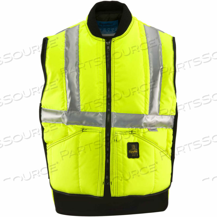 L2 HIVIS IRON-TUFF VEST REGULAR, HIVIS LIME-YELLOW - MEDIUM 