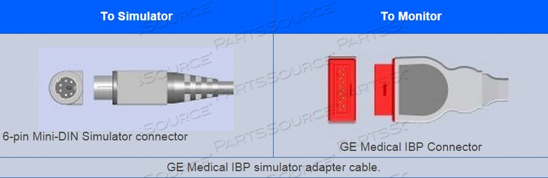 1 FT GE MEDICAL IBP SIMULATOR ADAPTER CABLE 