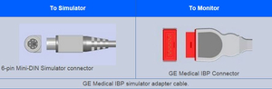 1 FT GE MEDICAL IBP SIMULATOR ADAPTER CABLE by Approved Vendor