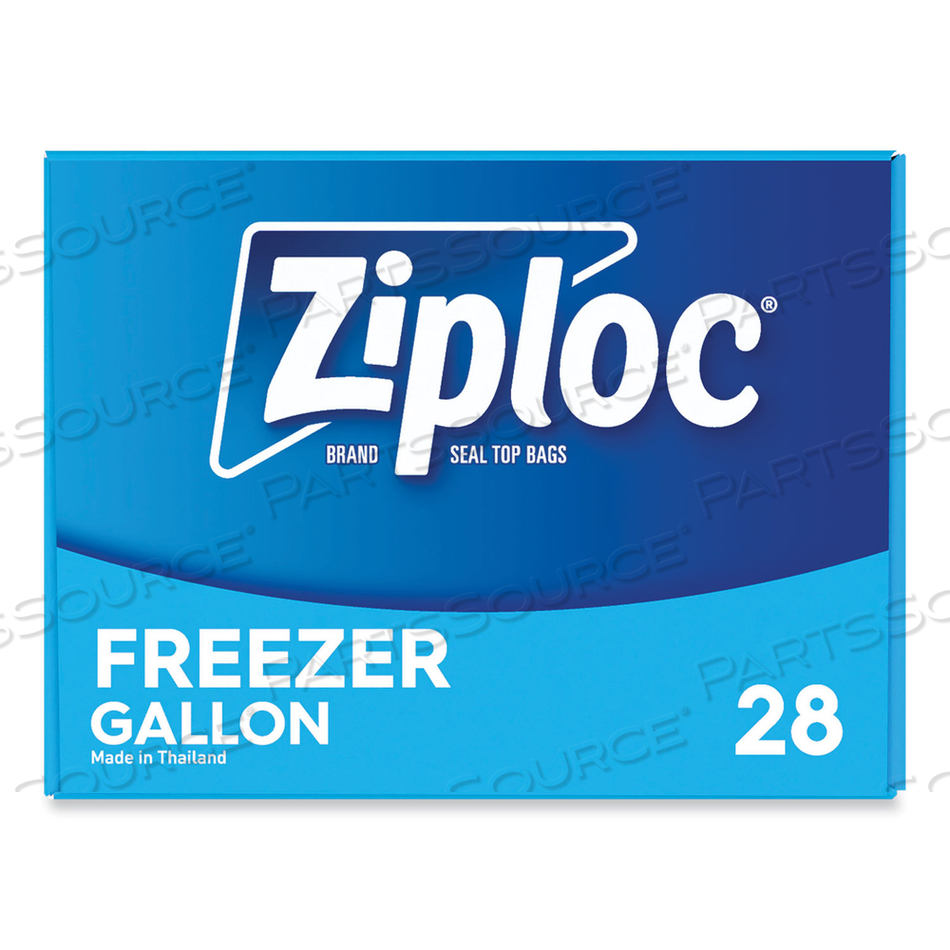 ZIPPER FREEZER BAGS, 1 GAL, 2.7 MIL, 9.6" X 12.1", CLEAR by Ziploc ZIPPER FREEZER BAGS, 1 GAL, 2.7 MIL, 9.6" X 12.1", CLEAR by Ziploc