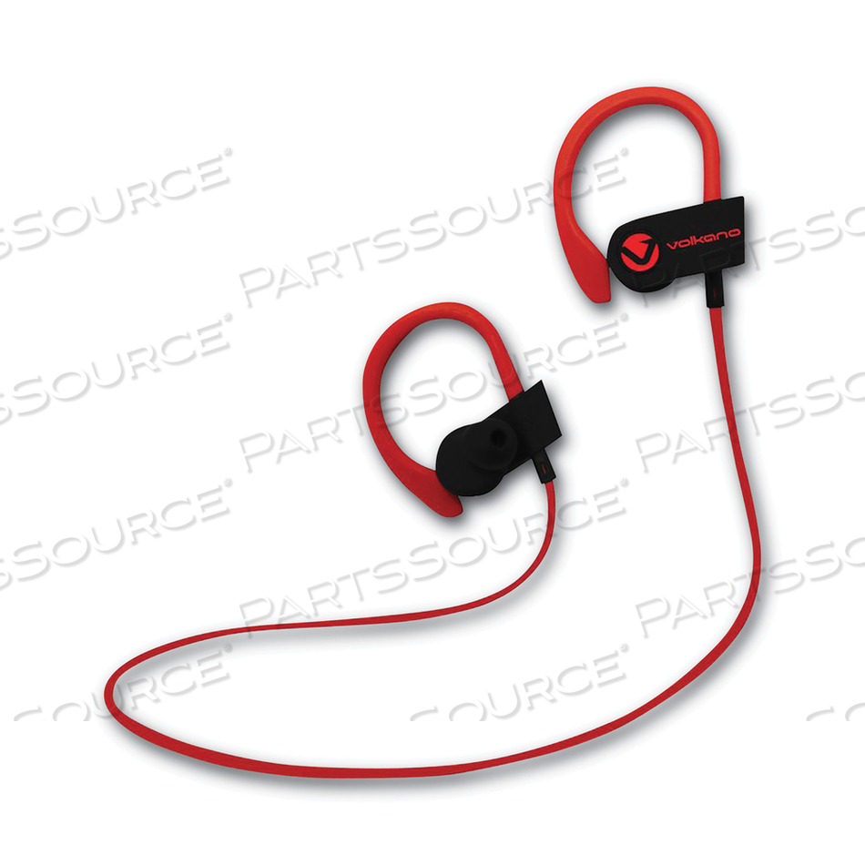 RACE SERIES WIRELESS BLUETOOTH 4.2 STEREO EARPHONES WITH BUILT-IN MIC, RED/BLACK 