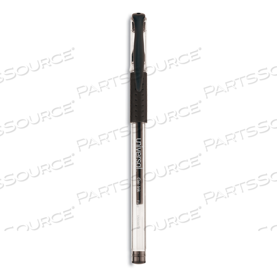 COMFORT GRIP GEL PEN, STICK, FINE 0.5 MM, BLACK INK, CLEAR BARREL by Universal COMFORT GRIP GEL PEN, STICK, FINE 0.5 MM, BLACK INK, CLEAR BARREL by Universal