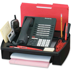 TELEPHONE STAND/ORGANIZER 11-1/2" X 9-1/2" X 5" BLACK by Compucessory