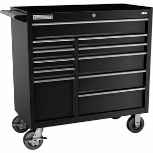 CHAMPION FMPRO 41"W X 20"D X 42-1/2"H 11 DRAWER BLACK ROLLER CABINET by Independent Design Inc
