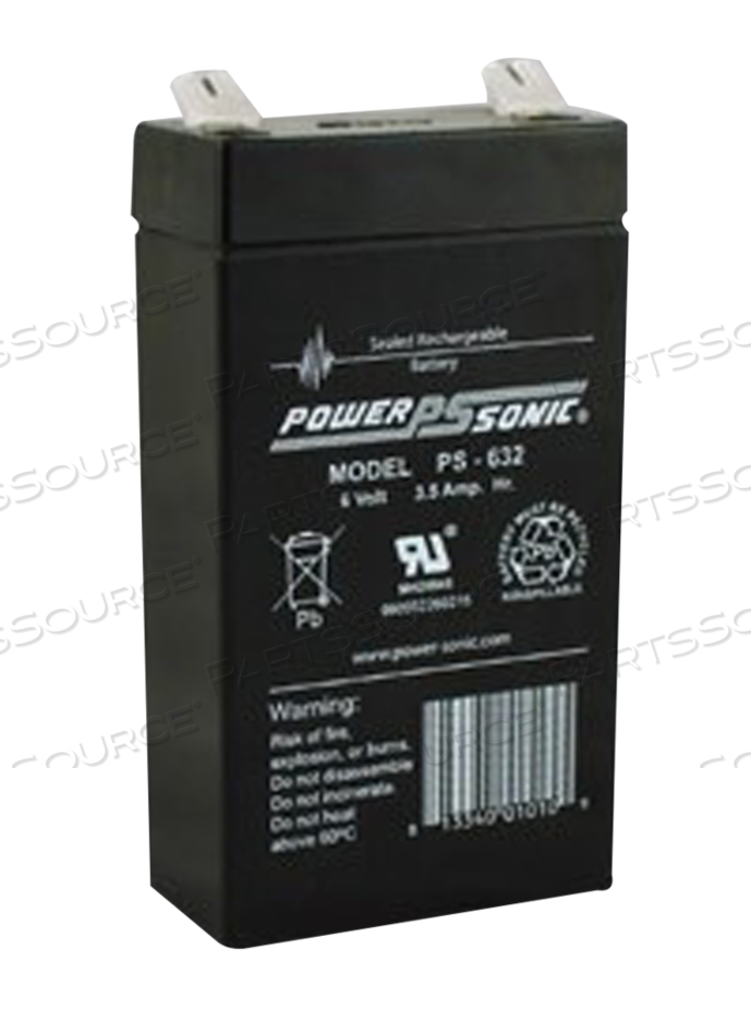 REPLACEMENT BATTERY, 3.5 AH, SLA/VRLA, ABS CASE AND COVER, 6 V, 10.5 A by R&D Batteries, Inc.