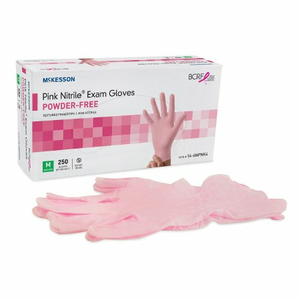 PINK NITRILE® GLOVES, LARGE (250 PER BOX) by McKesson