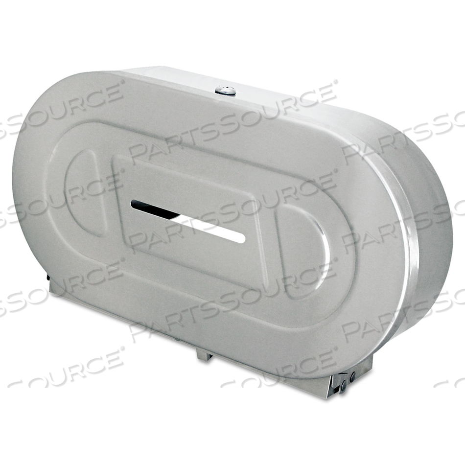 TOILET TISSUE 2 ROLL DISPENSER, JUMBO, 20.81 X 5.31 X 11.38, SATIN-FINISH STAINLESS STEEL by Bobrick Washroom Equipment, Inc TOILET TISSUE 2 ROLL DISPENSER, JUMBO, 20.81 X 5.31 X 11.38, SATIN-FINISH STAINLESS STEEL by Bobrick Washroom Equipment, Inc