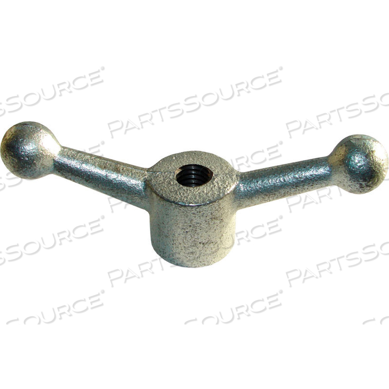 BALL HANDLE - ZINC-PLATED CAST IRON - 3/4-10 THREAD - 6" WIDE by Morton Machine Works BALL HANDLE - ZINC-PLATED CAST IRON - 3/4-10 THREAD - 6" WIDE by Morton Machine Works