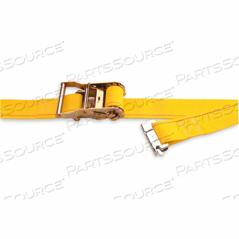 CARGO CONTROL RATCHET LOGISTIC STRAP WITH SPRING LOADED FITTING - 12' X 2" GOLD by Kinedyne Corporation