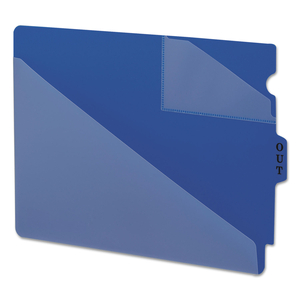 END TAB POLY OUT GUIDES, TWO-POCKET STYLE, 1/3-CUT END TAB, OUT, 8.5 X 11, BLUE, 50/BOX by Smead END TAB POLY OUT GUIDES, TWO-POCKET STYLE, 1/3-CUT END TAB, OUT, 8.5 X 11, BLUE, 50/BOX by Smead