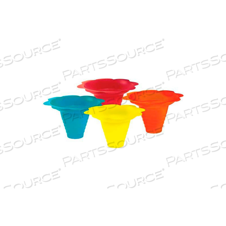 MULTICOLOR FLOWER DRIP TRAY CUPS 8 OZ, 100 QTY by Peragon