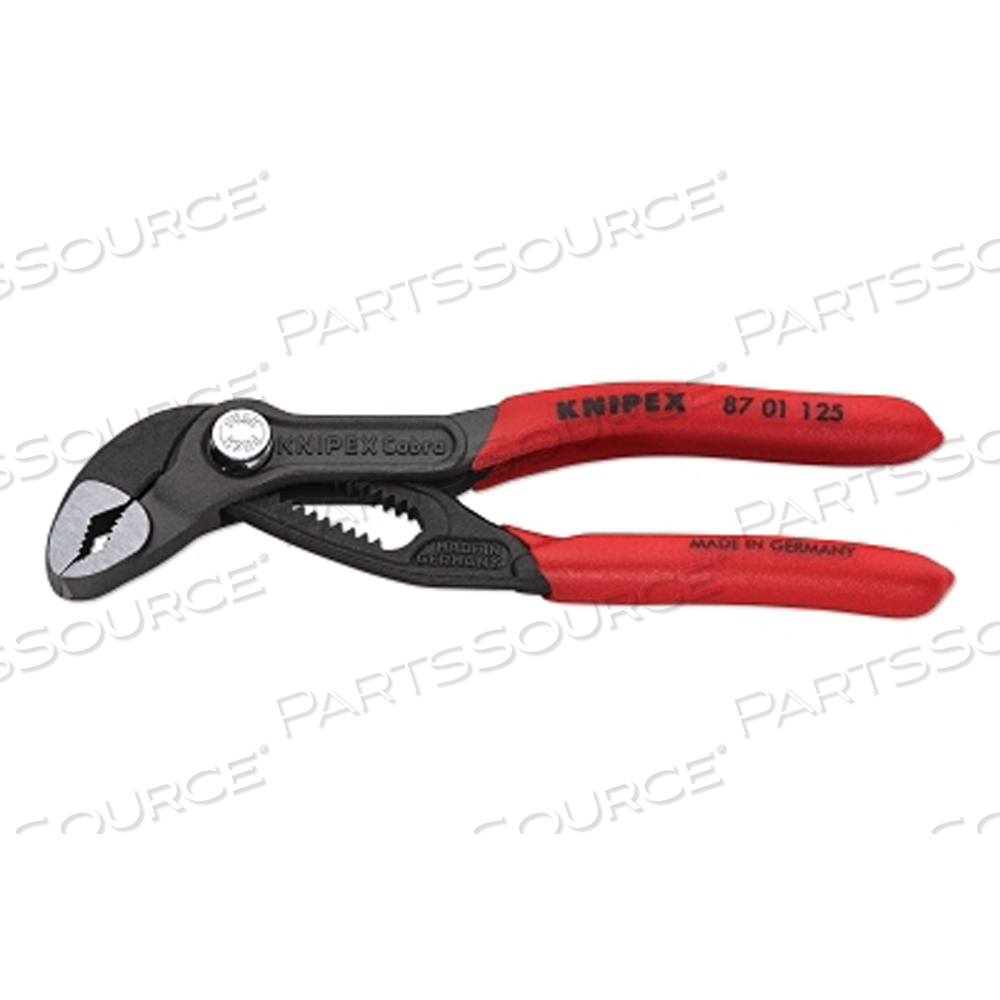 COBRA WATER PUMP PLIERS, 5 IN OAL, V-JAWS, 13 ADJUSTMENTS, SERRATED by Knipex COBRA WATER PUMP PLIERS, 5 IN OAL, V-JAWS, 13 ADJUSTMENTS, SERRATED by Knipex