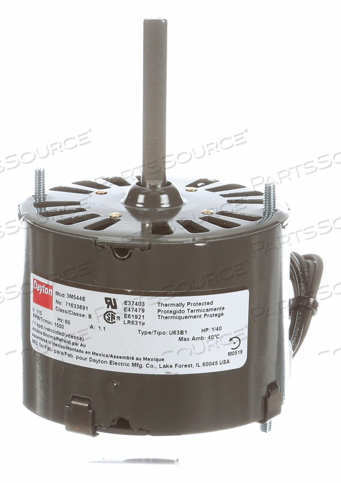 HVAC MOTOR 1/40 HP 1550 RPM 115V 3.3 by DAYTON ELECTRIC MANUFACTURING CO HVAC MOTOR 1/40 HP 1550 RPM 115V 3.3 by DAYTON ELECTRIC MANUFACTURING CO