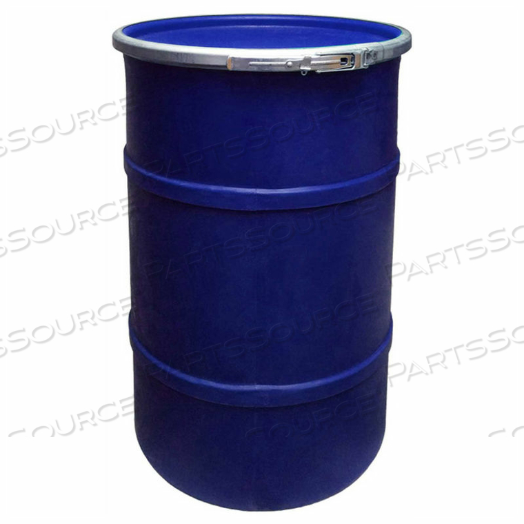 55 GALLON PLASTIC DRUM SS-OH-55 - OPEN HEAD WITH PLAIN LID - LEVER LOCK - NAVY BLUE 