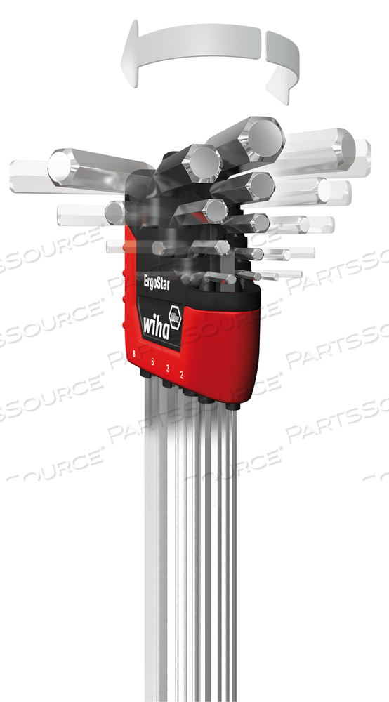 22 PIECE ERGOSTAR BALL HEX L-KEY SET - INCH - METRIC by Wiha Tools