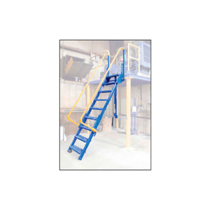 FOLDING MEZZANINE LADDER, 108"H by Vestil Manufacturing Corp. FOLDING MEZZANINE LADDER, 108"H by Vestil Manufacturing Corp.