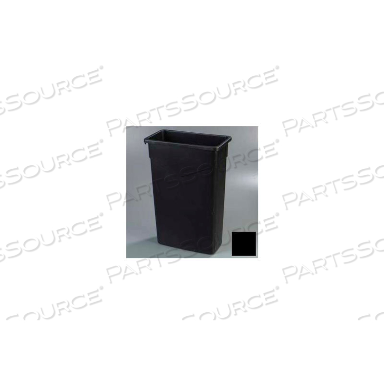 TRIMLINE RECTANGLE WASTE CONTAINER 23 GALLON, BLACK by Carlisle TRIMLINE RECTANGLE WASTE CONTAINER 23 GALLON, BLACK by Carlisle