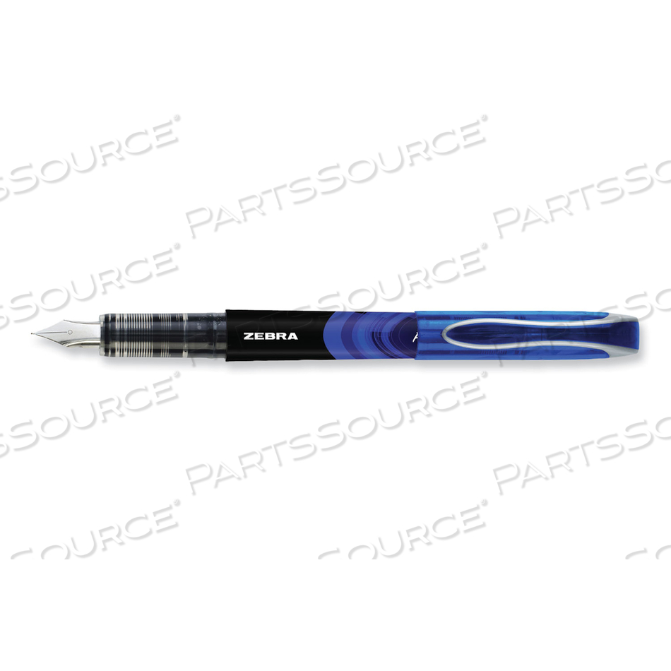 FOUNTAIN PEN, FINE 0.6 MM, BLUE INK, BLUE by Zebra Pen Corporation