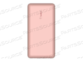 BOOST CHARGE, POWER BANK, 20000 MAH, 15 WATT, 3 OUTPUT CONNECTORS (2 X USB, USB-C), ON CABLE: USB, USB-C, ROSE GOLD by Belkin
