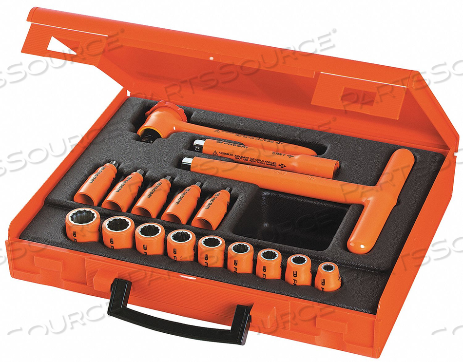 INSULATED SOCKET WRENCH SET 17 PC. by Facom INSULATED SOCKET WRENCH SET 17 PC. by Facom