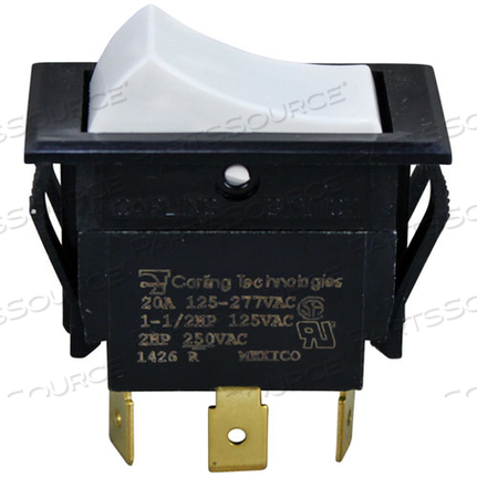 SWITCH, ON/OFF/ON WHITE ROCKER 