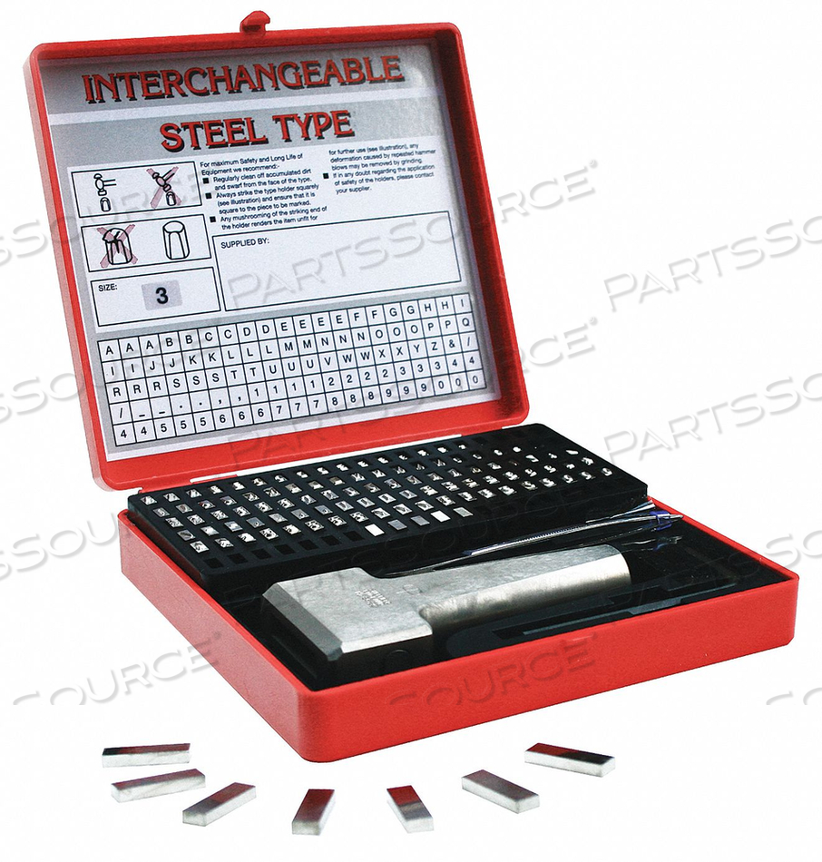 SHARP FACE STAMP KIT 3/32IN H GOTHIC by Young Bros. Stamp Works, Inc.