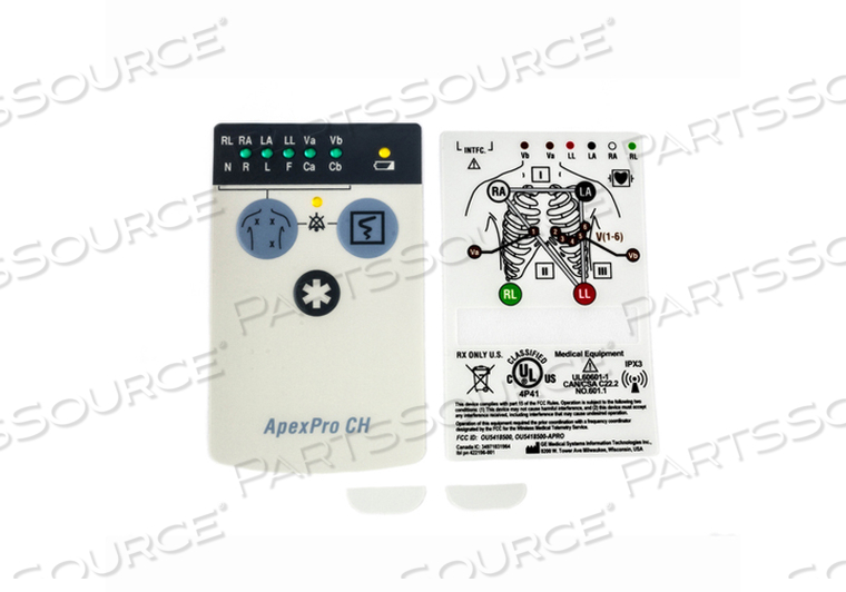 APEXPRO CH TELEMETRY TRANSMITTER FRONT & REAR OVERLAYS & ECG BLOCK SCREW COVERS 