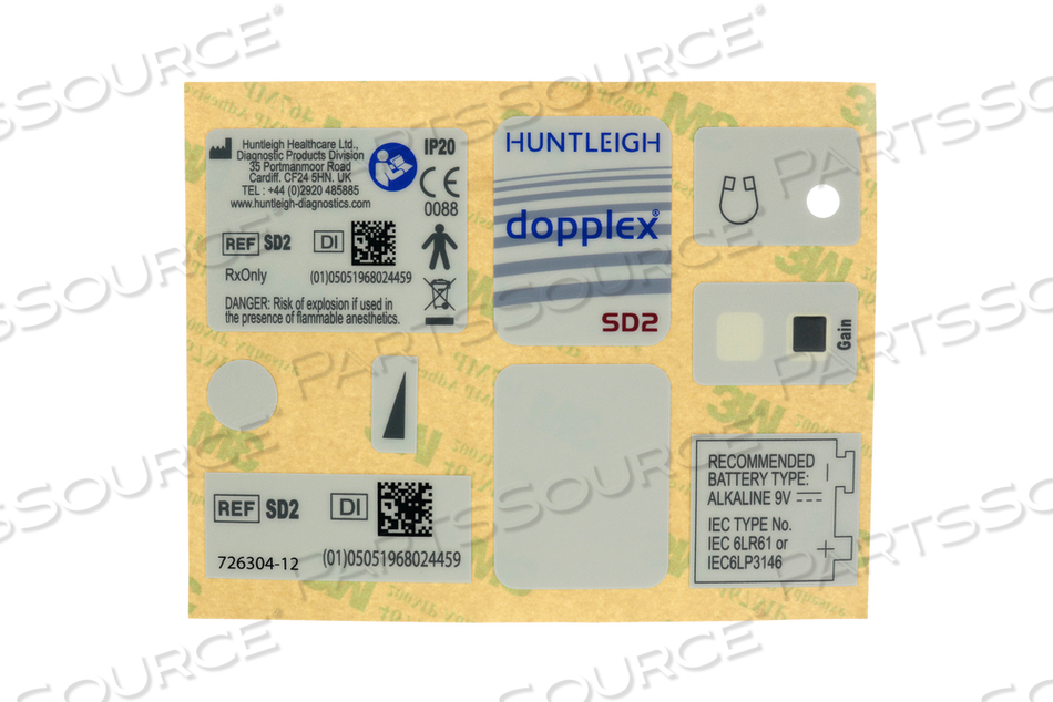 LABEL SET FOR SD2-P-USA HANDHELD DOPPLER by Arjo Inc. LABEL SET FOR SD2-P-USA HANDHELD DOPPLER by Arjo Inc.