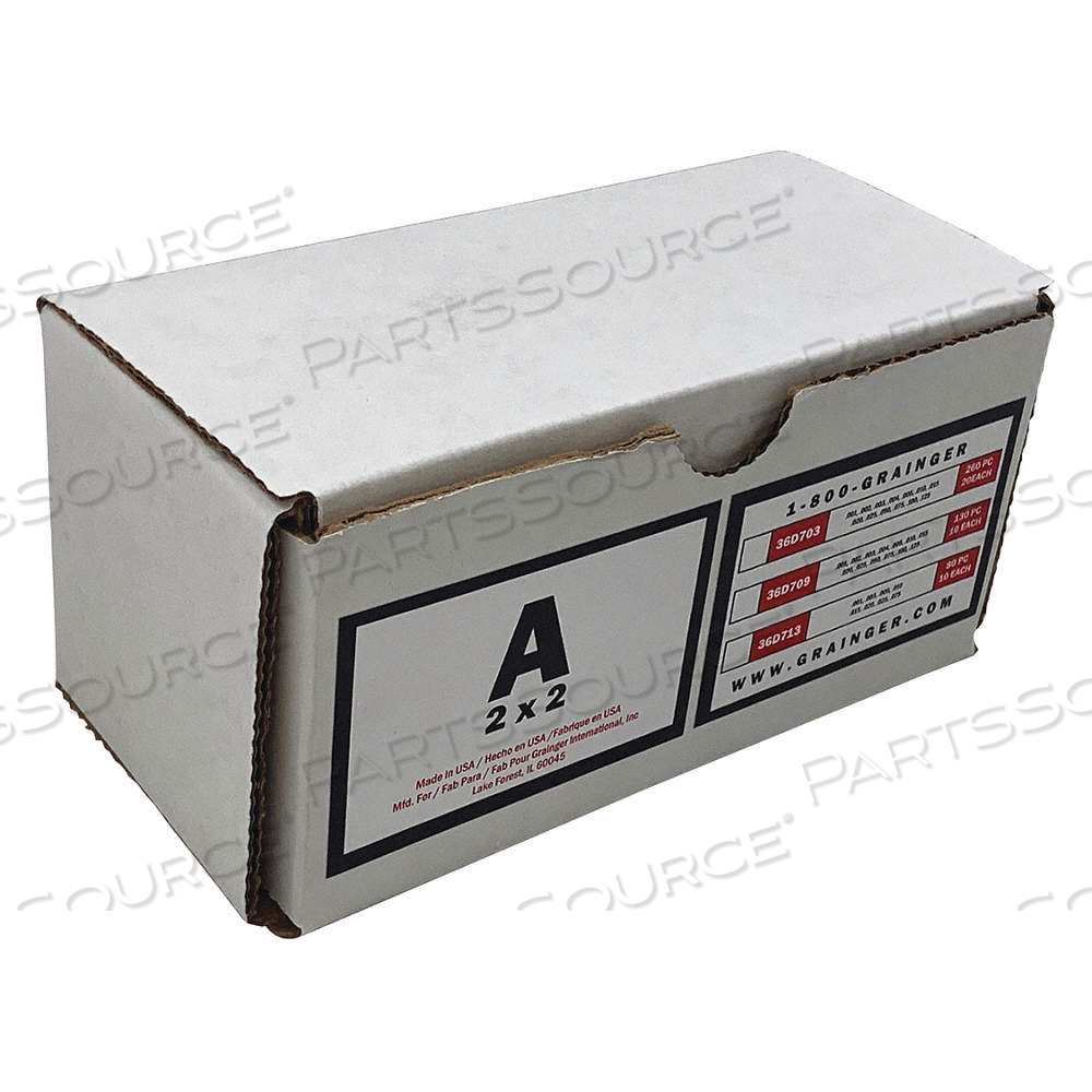 SLOTTED SHIM ASSORTMENT,TABBED,80 PCS, INCH, TABBED, STAINLESS STEEL, 18-8, 80 PIECES, 1 by Approved Vendor