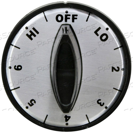 KNOB2 D, OFF-LO-2-6-HI 