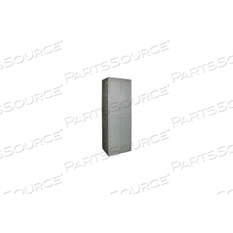 DOUBLE TIER 4 DOOR GARMENT LOCKER W/CAM LOCK, 31"WX21-1/4"DX84-1/2"H, GRAY, ASSEMBLED by George O'Day Inc DOUBLE TIER 4 DOOR GARMENT LOCKER W/CAM LOCK, 31"WX21-1/4"DX84-1/2"H, GRAY, ASSEMBLED by George O'Day Inc