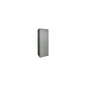 DOUBLE TIER 4 DOOR GARMENT LOCKER W/CAM LOCK, 31"WX21-1/4"DX84-1/2"H, GRAY, ASSEMBLED by George O'Day Inc DOUBLE TIER 4 DOOR GARMENT LOCKER W/CAM LOCK, 31"WX21-1/4"DX84-1/2"H, GRAY, ASSEMBLED by George O'Day Inc