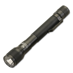 FLASHLIGHT, AA BATTERY, 2 CELLS, LED BULB, ALUMINUM, BLACK, 0.73 IN. DIA X 6.5 IN. L by Streamlight