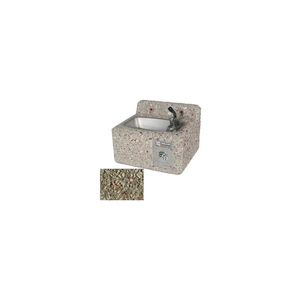 CONCRETE FREEZE RESISTANT WALL-MOUNT OUTDOOR DRINKING FOUNTAIN - GRAY LIMESTONE by Bohlmann