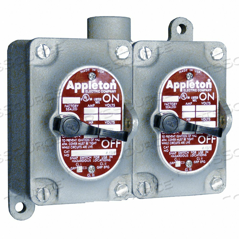TUMBLER SWITCH EDS SERIES 2 GANGS 2-POLE by Appleton Electric TUMBLER SWITCH EDS SERIES 2 GANGS 2-POLE by Appleton Electric