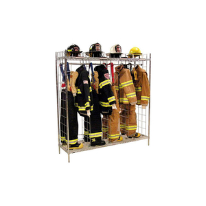 READY RACK GEAR STORAGE LOCKER, 3 SECTIONS, 18"WX21"DX72"H, CHROME, UNASSEMBLED by Groves