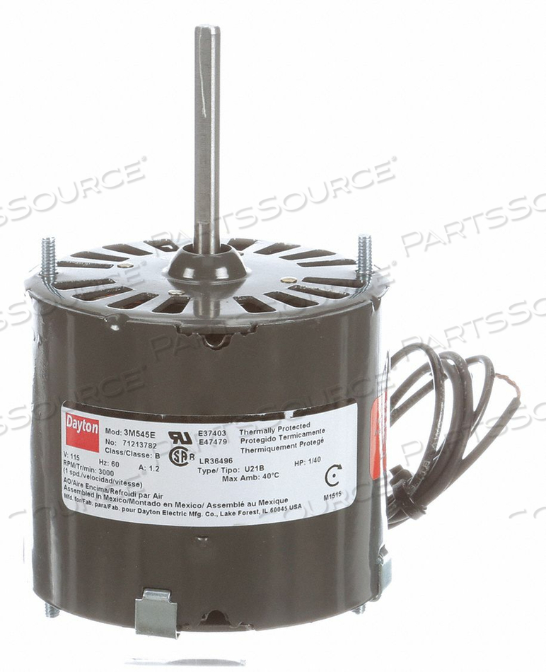 HVAC MOTOR 1/40 HP 3000 RPM 115V 3.3 by DAYTON ELECTRIC MANUFACTURING CO HVAC MOTOR 1/40 HP 3000 RPM 115V 3.3 by DAYTON ELECTRIC MANUFACTURING CO