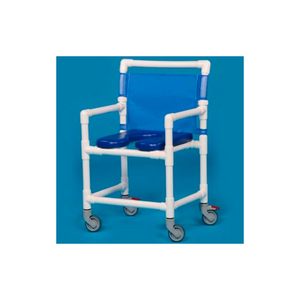 OVERSIZE OPEN FRONT SOFT SEAT SHOWER CHAIR, 400 LBS. CAPACITY, BLUE by IPU