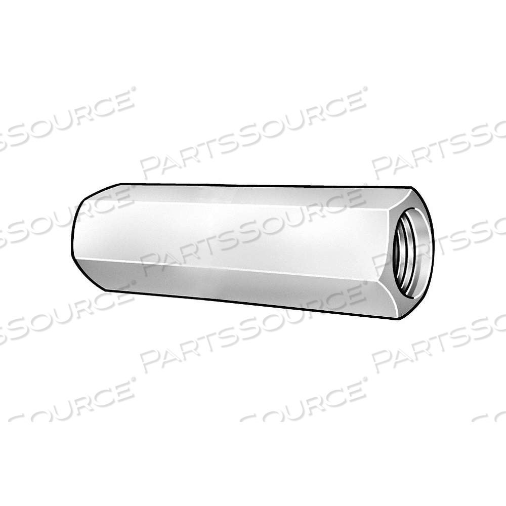 COUPLING NUT, ZINC PLATED, GRADE 5, STEEL, 5/16"-18 THREAD, 1/2 IN HEX WD, 1 1/8 IN LG, STEEL by Fabory COUPLING NUT, ZINC PLATED, GRADE 5, STEEL, 5/16"-18 THREAD, 1/2 IN HEX WD, 1 1/8 IN LG, STEEL by Fabory