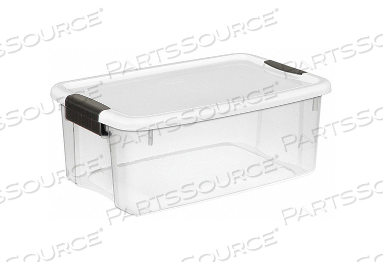 STORAGE TOTE CLEAR/WHITE 4.5 GAL. by Sterilite