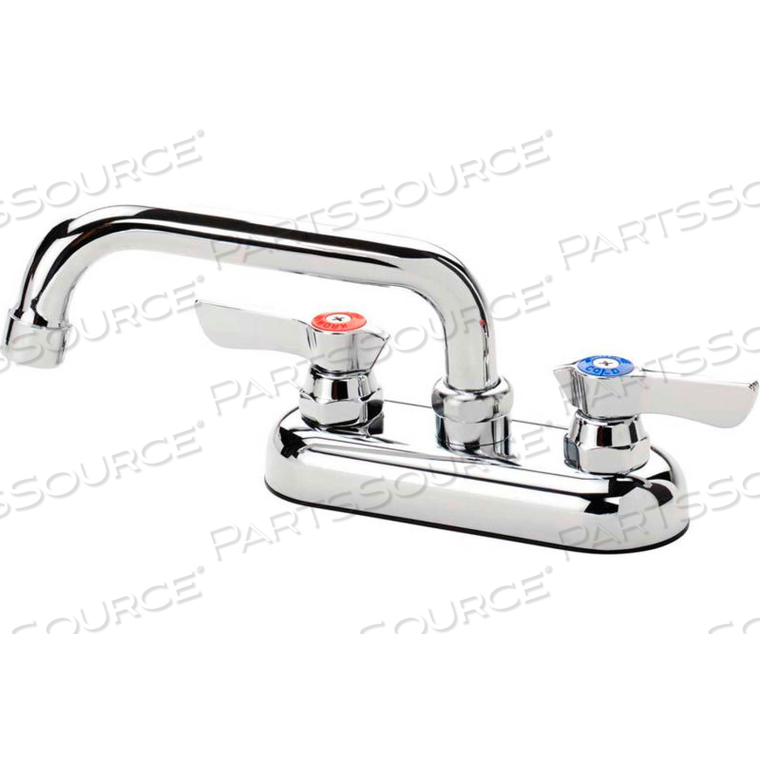 SILVER SERIES 4" CENTER DECK MOUNT FAUCET, 6" SPOUT by Krowne