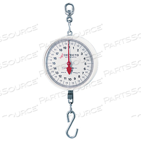 HANGING DIAL SCALE, 40 LB, HOOK, LARGE 8 IN DOUBLE DIAL by Detecto Scale / Cardinal Scale HANGING DIAL SCALE, 40 LB, HOOK, LARGE 8 IN DOUBLE DIAL by Detecto Scale / Cardinal Scale