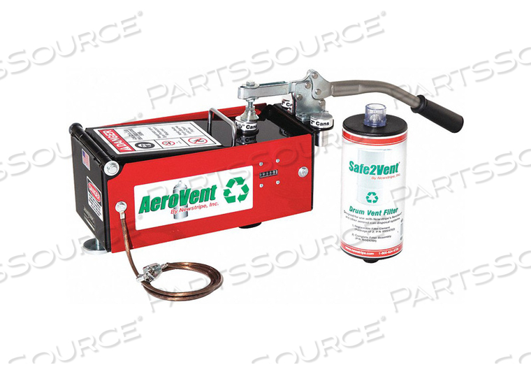 AEROVENT 1X, SINGLE AEROSOL CAN DISPOSAL SYSTEM WITH SAFE2VENT by Newstripe AEROVENT 1X, SINGLE AEROSOL CAN DISPOSAL SYSTEM WITH SAFE2VENT by Newstripe