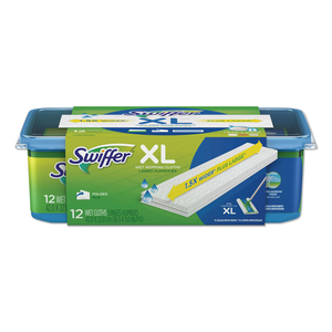 MAX/XL WET REFILL CLOTHS, 16.5 X 9, WHITE, 12/TUB, 6 TUBS/CARTON by Swiffer