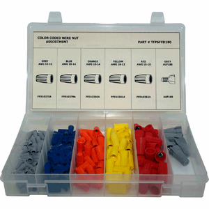 180 PC ELECTRICAL WIRE NUT ASSORTMENT by Titan Fasteners 180 PC ELECTRICAL WIRE NUT ASSORTMENT by Titan Fasteners