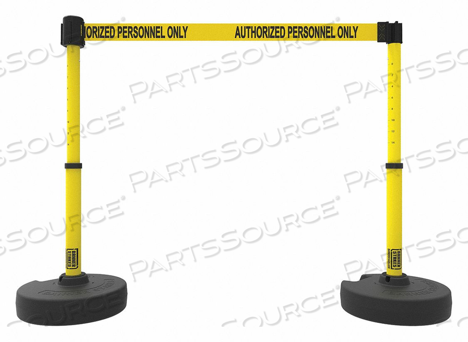 PLUS BARRIER SET X2 AUTH PERS ONLY YLW by Banner Stakes PLUS BARRIER SET X2 AUTH PERS ONLY YLW by Banner Stakes